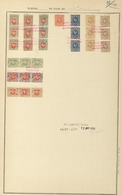 Litauen: 1919: Coat Of Arms. 9 Strips Of 3 (10 Sk = 1ex) On UPU Album Page, Red Overprint "specimen - Litouwen