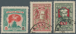 Litauen: 1920, 2 Years Independence 5 A With Version "right Double Number Green And Red" And Constit - Litauen