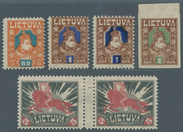 Litauen: 1921, Postage Stamps Grand Prince Kestutis 80 Sk With Centre Green-blue, 1 A Centre Blue An - Lituanie