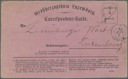 Luxemburg - Ganzsachen: 1873, Pre-printing Question Card ("Rückantwort Bezahlt" Scratched Out) Used - Entiers Postaux