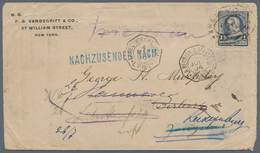 Luxemburg - Besonderheiten: Incoming Mail: 1894, USA 1 C. Blau Auf Drucksachen-Umschlag Aus New York - Autres & Non Classés