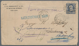 Luxemburg - Besonderheiten: Incoming Mail: 1894, USA 1 C. Blau Auf Drucksachen-Umschlag Aus New York - Other & Unclassified