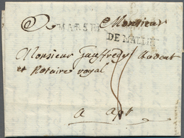 Malta - Vorphilatelie: 1789. Stampless Envelope Written From Malta Addressed To Apt, France Charged - Malte