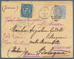 Malta: 1881. Envelope To Italy (backside Small Flap Part Missing) Bearing Great Britain SG 142, 2½d - Malte