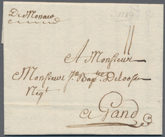 Monaco - Vorphilatelie: 1784 - Manuscript "DE MONACO" (French Post Office Before 1792) On Extremely - ...-1885 Préphilatélie