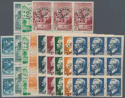 Monaco: 1945/1951, PRE-CANCELS Set Of Ten Different Stamps Incl. 60c. Coat Of Arms, Views Of Monaco - Gebruikt