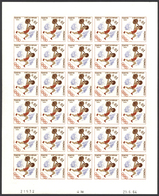 Monaco: 1964, Olympic Games Tokyo, 0.01fr. To 0.04fr., Four Values IMPERFORATE, Complete Sheets Of 3 - Oblitérés