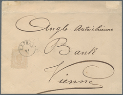 Montenegro: 1891, Cover (faults)from Turkish Legation In Cetinje To Anglo-Austrian Bank In Vienna, F - Montenegro