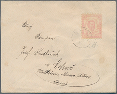 Montenegro: 1892, Envelope To Austria (Moravia) Franked Second Printing 7n Pale Venetian Red, Perf 1 - Montenegro