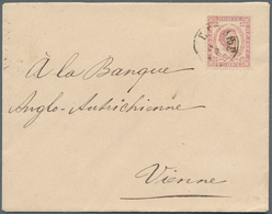 Montenegro: 1893, Envelope To Austria, Franked 7n Dark Red, Perf 11½ Of THIRD PRINTING, Tied By “CET - Montenegro