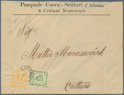 Montenegro: 1896, Commercial Envelope Franked With 2n, Narrow Margins And 3n, Wide Margins, Both Thi - Montenegro