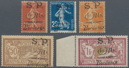 Montenegro: 1916, "S.P. Du M. Bordeaux" Overprints, Overprints On France Used As Officials For Gover - Montenegro