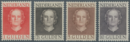 Niederlande: 1949, 1 - 10 G Queen Juliana Complete, Mint Never Hinged Mi 1.000.- - Autres & Non Classés