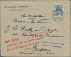 Niederlande - Besonderheiten: 1915, Cover From "ROERMOND 26.VI.15" To Bruges/Belgium, Endorsed "via - Sonstige & Ohne Zuordnung