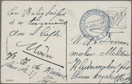 Niederlande - Besonderheiten: 1915/1916, NETHERLANDS:three Postcards With Different Military Postmar - Autres & Non Classés