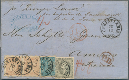Norwegen: 1865 (20 Oct), Folded Letter Franked With 3sk Oscar I And 4sk + 8sk Pair Arms 1863 Issue, - Briefe U. Dokumente