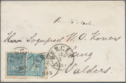 Norwegen: 1863 4sk. Pale Blue (value Table "4 SKILL") In Combination With 1867-68 4sk. Blue (value T - Covers & Documents