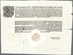 Österreich - Vorphilatelie: 1636, FERDINAND III, König Von Böhmen Und Ungarn, Eigenhändige Unterschr - ...-1850 Voorfilatelie