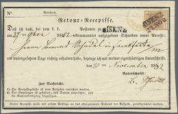 Österreich: 6 Kr. Handpapier, Dreiseitig Breitrandiger Schnitt (rechts Unten Angeschnitten), Als EF - Neufs