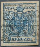 Österreich: 1850, 9 Kr Dunkelblau, Maschinenpapier Type III B, Gut Gerandete Und Frische Marke, Entw - Neufs