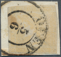 Österreich: 1851, Zeitungsmarke 6 Kreuzer Braunorange, Type I B, Sogenannter "GELBER MERKUR", Entwer - Unused Stamps