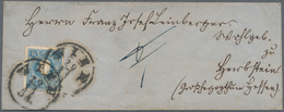 Österreich: 1860, 15 Kr Blau Einzelfrankatur Mit K1 WIEN Und Taxe "1" Auf Brief Nach Herbstein In He - Ongebruikt