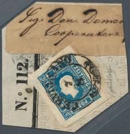 Österreich: 1858, (1,05 Kreuzer/Soldi) Dunkelblau Zeitungsmarke, Type I, Allseits überrandig, Farbin - Unused Stamps