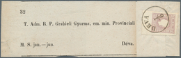 Österreich: 1859, (1,05 Kreuzer) Lila Zeitungsmarke, Type II, Unterrandstück (8,5 Mm), Sonst Voll- B - Unused Stamps