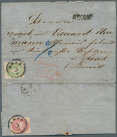 Österreich: 1860/1863, 3 Kr Grün Franz Joseph Und Rückseitig 5 Kr Rosa Doppeladler Enge Zähnung Saub - Neufs