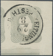 Österreich: 1861, (1,05 Kreuzer) Hellgrau Zeitungsmarke, Rechtes Unteres Eckrandstück (rechts 6,5 Mm - Unused Stamps