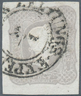 Österreich: 1861, 1.05 Kr. Grauviolett, Farbfrisch, Teilstempel Laut Foto. Rechts Eng-, Sonst Voll-, - Ungebraucht