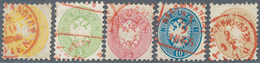 Österreich: 1863 - 1864, Freimarken: Doppeladler, Kompletter Satz Von 5 Werten 2 Kr Bis 15 Kr, Entwe - Neufs