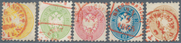 Österreich: 1863 - 1864, Freimarken: Doppeladler, Kompletter Satz Von 5 Werten 2 Kr Bis 15 Kr, Entwe - Ungebraucht