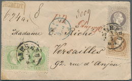 Österreich: 1869 Charge-Brief Von Lemberg Nach Versailles über Wien Und Paris, Frankiert Mit Franz J - Ungebraucht