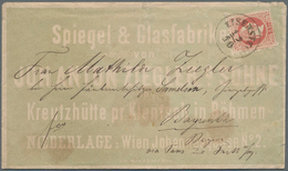 Österreich: 1867, Franz Joseph Medaillon 5 Kr. Grober Druck Auf Vordruck-Couvert "Spiegel & Glasfabr - Unused Stamps