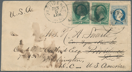 Österreich: 1879 Briefkuvert Von Wien Nach Providence, R.I., USA Via New York, Frankiert Mit 'Franz - Unused Stamps