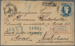 Österreich: 1878, Eingeschriebenes Briefkuvert Von Franz Josefs Quai In Wien Nach NEW ORLEANS An Ein - Ungebraucht