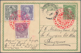 Österreich: 1908, 5 Heller Bildpostkarte Mit Zusatzfrankatur Und Rotem Sonderstempel WIEN 2.12.1908 - Unused Stamps