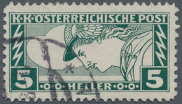 Österreich: 1917, Drucksachen-Eilmarke 5 H. Schwärzlichopalgrün, Linienmischzähnung 12½:11½, Entwert - Neufs