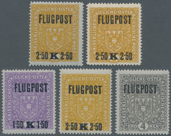 Österreich: 1918, 2.50 Kr Flugpost Auf Grauem Und Auf Weißem Papier Je Postfrisch Mit Plattenfehler - Neufs