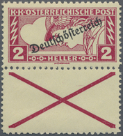 Österreich: 1919, Eilmarke Merkurkopf 2 H. Schwarzrotkarmin Mit Aufdruck In Zähnung 11½:12½ Und Unte - Unused Stamps