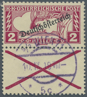 Österreich: 1919, Eilmarke 2 H. Schwarzrotkarmin Mit Aufdruck In Zähnung 11½:12½ Und Unten Anhängend - Unused Stamps