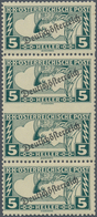 Österreich: 1919, 5 H Merkur "Deutschösterreich" Im Senkrechten, Mittig Waagerecht Ungezähnten Paar - Unused Stamps