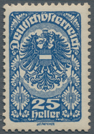Österreich: 1919, Freimarke 25 Heller In Seltener C-Farbe Schwärzlichultramarin/tiefblau Einwandfrei - Neufs