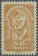 Österreich: 1919/1920, Freimarken, 50 H., Drei Verschiedene Farbproben In Abweichenden Farben Ockerb - Neufs