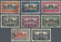 Österreich: 1919 - 1921, Freimarken Parlamentsgebäude In Zähnung L 11½, Entwertet Mit Zeitgerechten - Unused Stamps