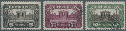 Österreich: 1919 - 1921, Freimarken Parlamentsgebäude 5 Kr, 7½ Kr Und 10 Kr In Zähnung L 11½:12½, En - Ungebraucht