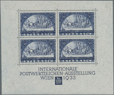 Österreich: 1933, Wipa-Block Im Format 12,5-12,6:10,5-10,6cm, Farbfrisch, Ungebraucht Mit Originalgu - Unused Stamps