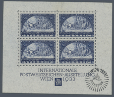 Österreich: 1933, Wipa-Block Formatverkleinert, Ungebraucht Mit Originalgummi Und Haftspur Oben, Rec - Unused Stamps