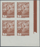 Österreich: 1934, 20 G Trachten Lebhaftbraunorange, Ungezähnter Probedruck Im Rechten Oberen Eckrand - Unused Stamps